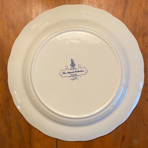 Booths REAL OLD WILLOW Blue & White Transferware Dinner Plate - Picture 7 of 9